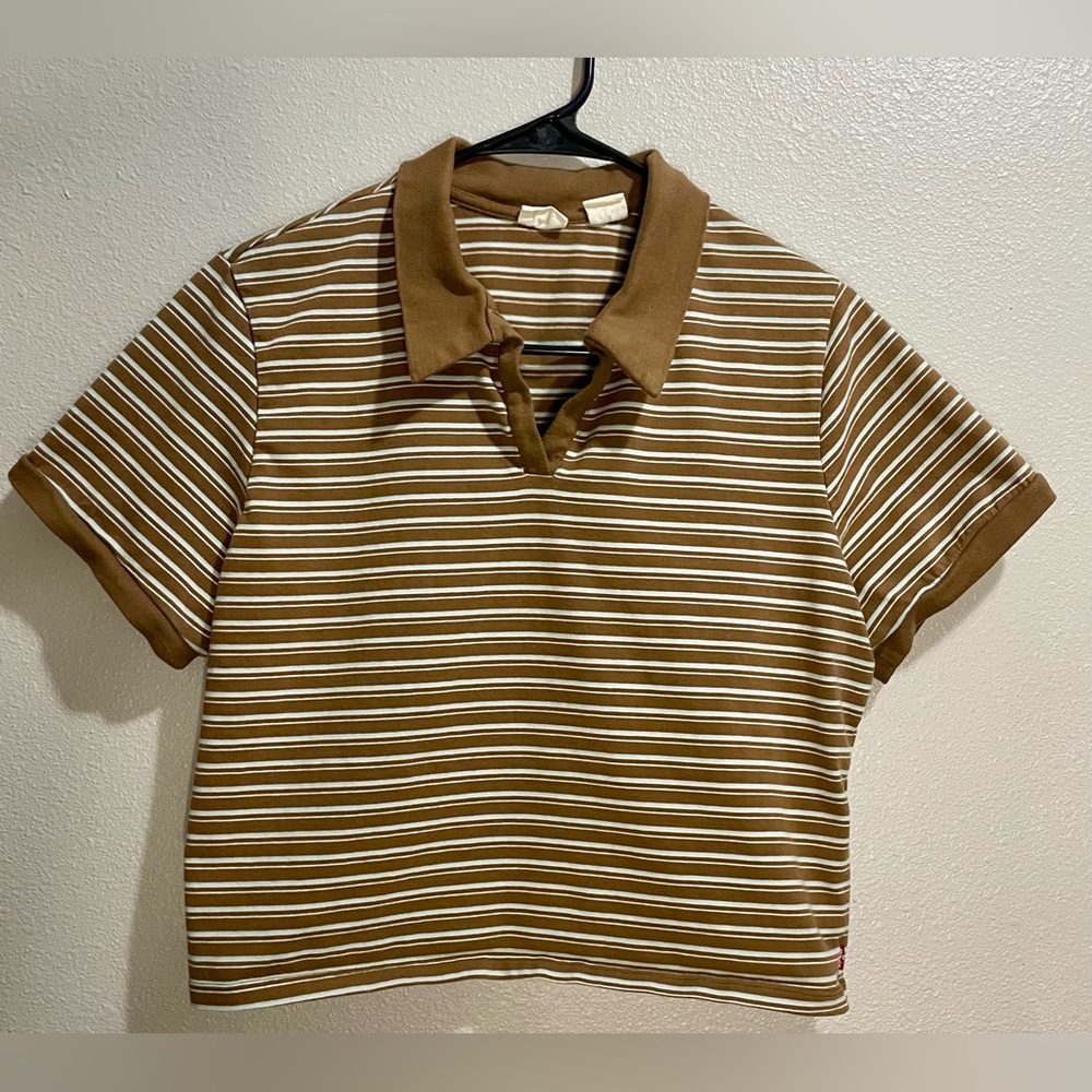 Levi's Striped Crop Top